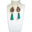 Rudraksha & Stone Beads Earring