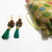 Rudraksha & Stone Beads Earring