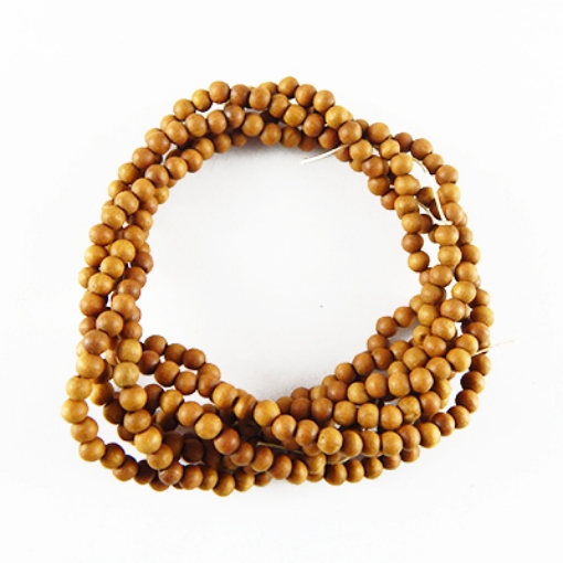 Picture of Weiße Sandelholz Perlen 4mm