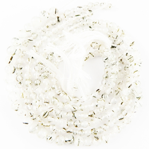 Picture of Rutilquarz 4mm runde Edelsteinperlen