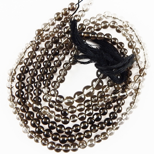 Picture of Rauchquarz 5mm runde Edelsteinperlen