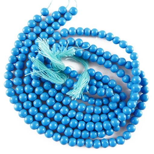 Picture of Türkis 5mm runde Edelsteinperlen