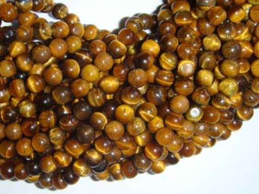 Picture of Tigerauge Edelsteinperlen 7mm rund