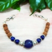 Picture of Lapislazuli- & Rudraksha-Perlenarmband für das Halschakra